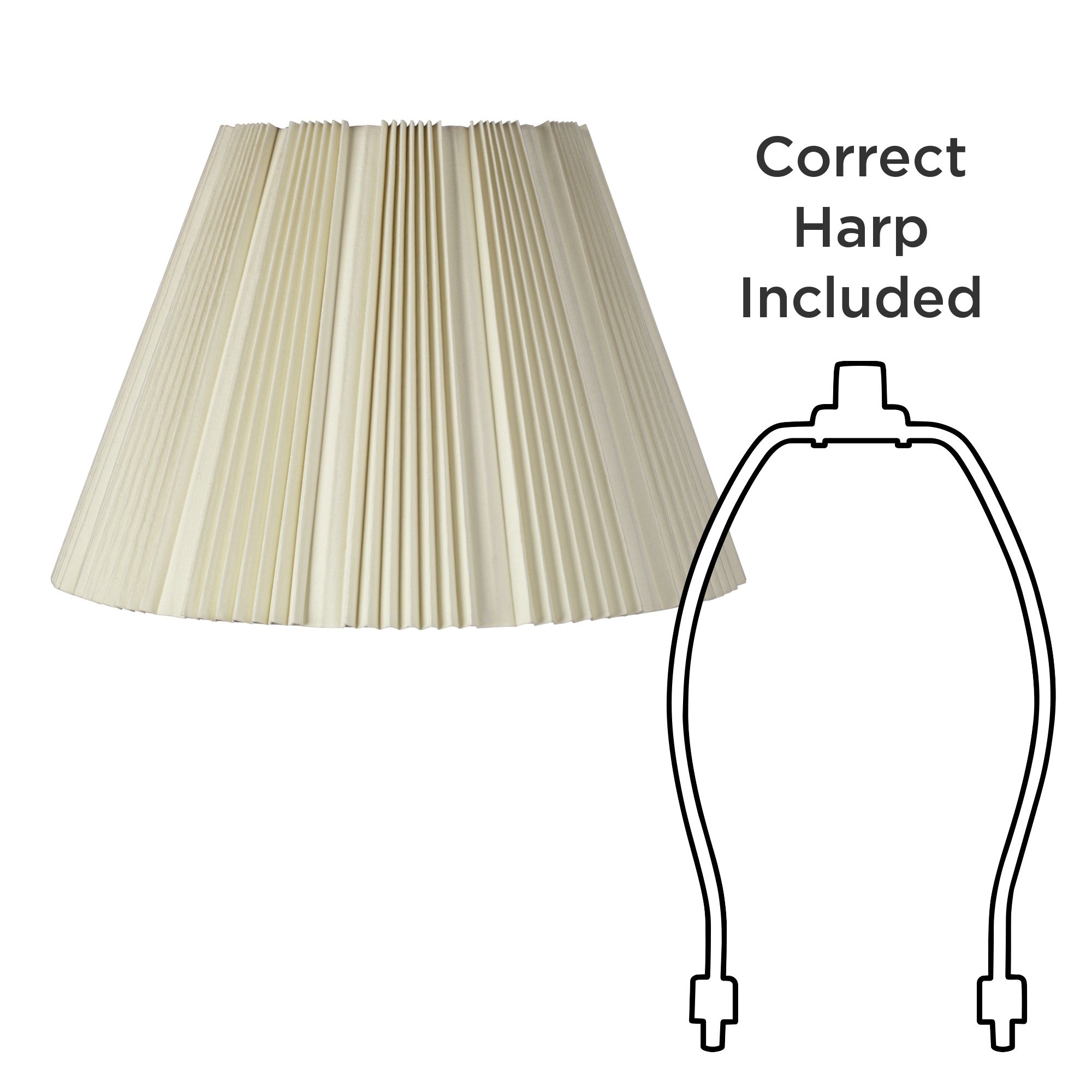 Image 5 Springcrest Hosea Eggshell White Pleated Bell Shade 10x19x13x12.25 (Spider) more views