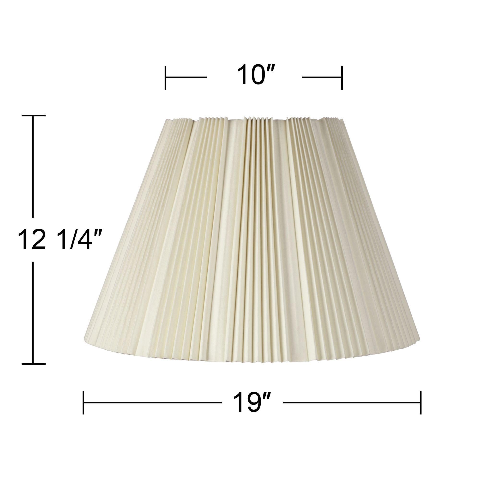 Image 6 Springcrest Hosea Eggshell White Pleated Bell Shade 10x19x13x12.25 (Spider) more views