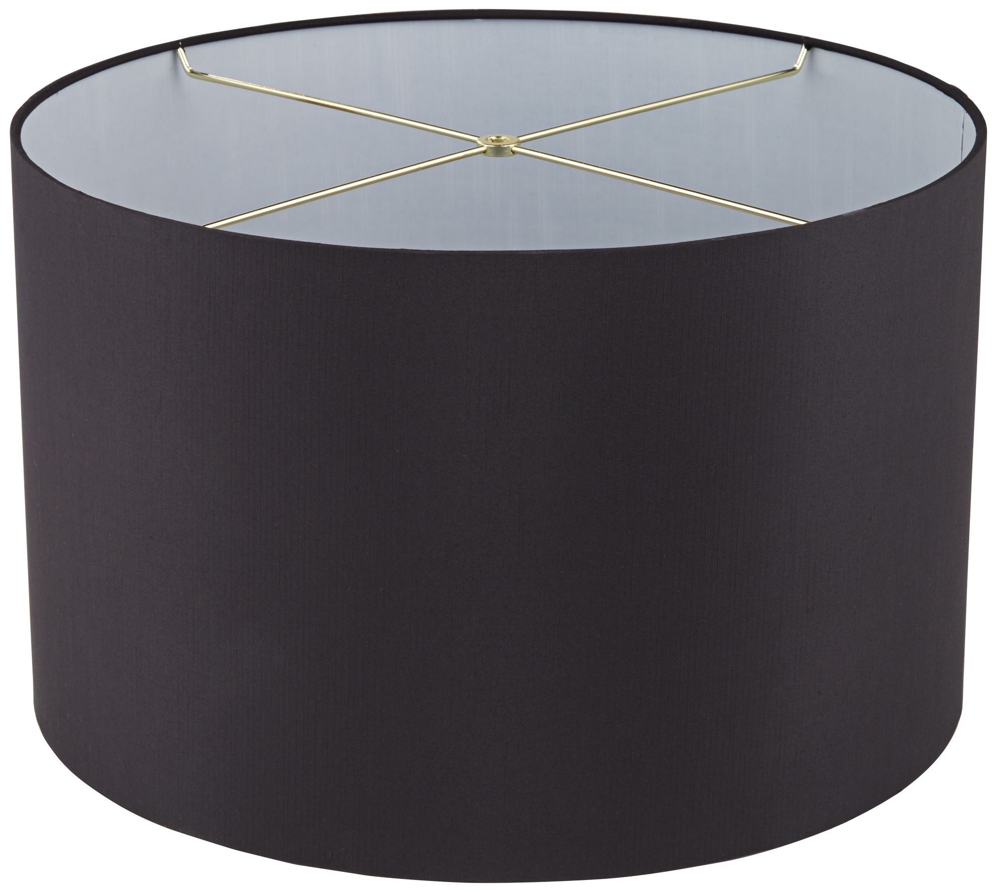 Image 4 Springcrest Imogene Black Faux Silk Drum Lamp Shade 19x19x12 (Spider) more views