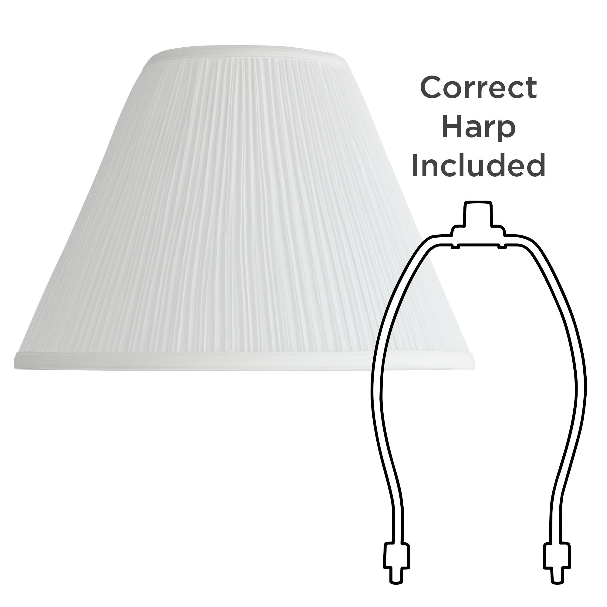 Springcrest Ira White Pleated Lamp Shade 6.5x15x11 (Spider) in scene
