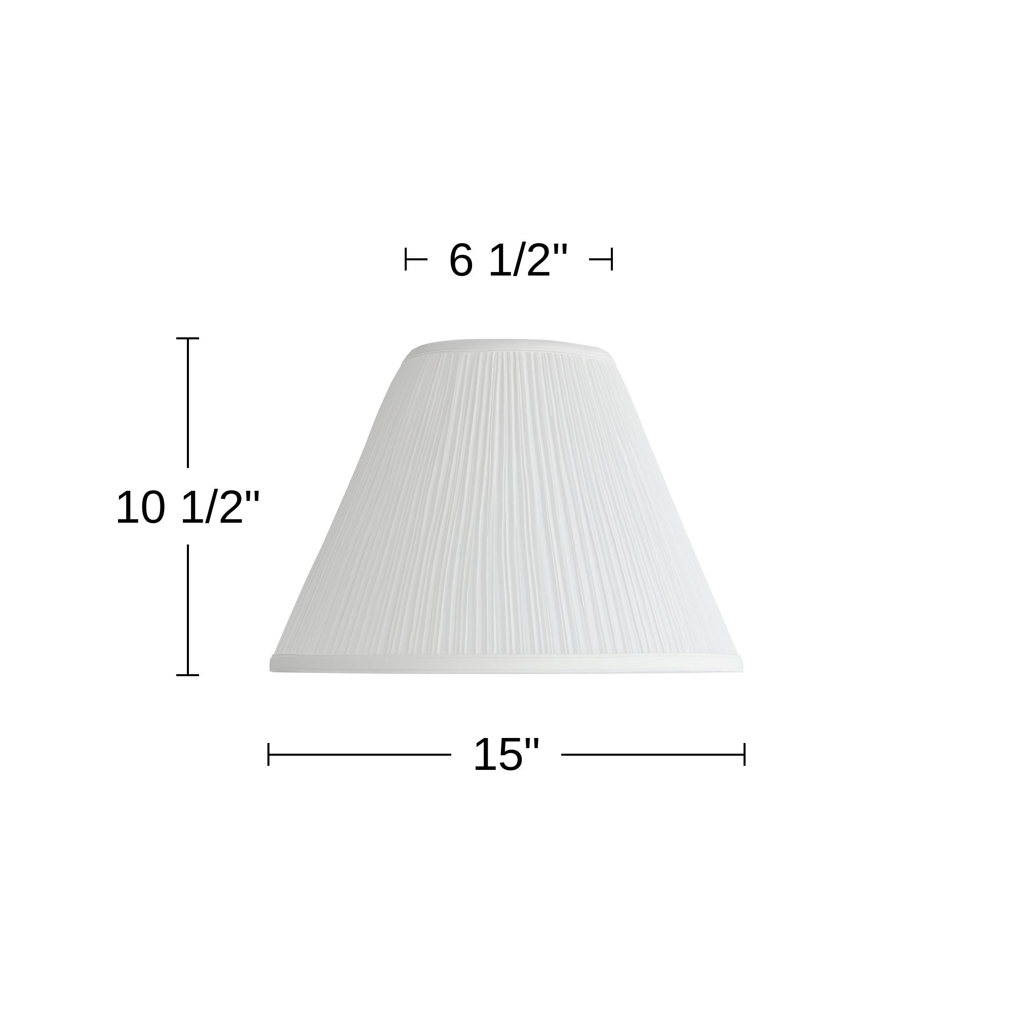 Springcrest Ira White Pleated Lamp Shade 6.5x15x11 (Spider) in scene