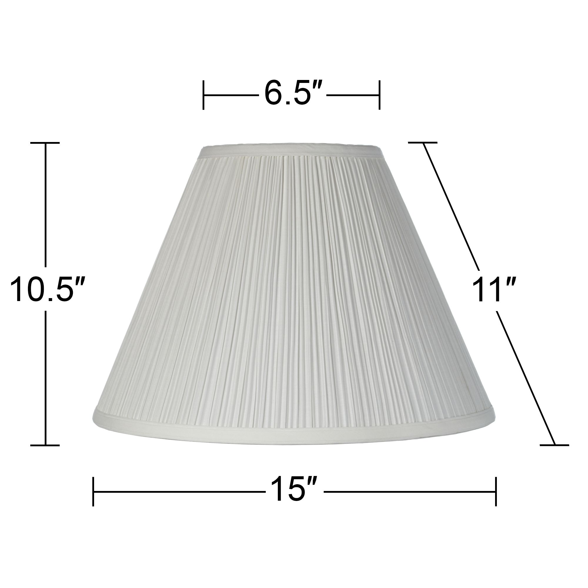 Image 6 Springcrest Ira White Pleated Lamp Shade 6.5x15x11 (Spider) more views
