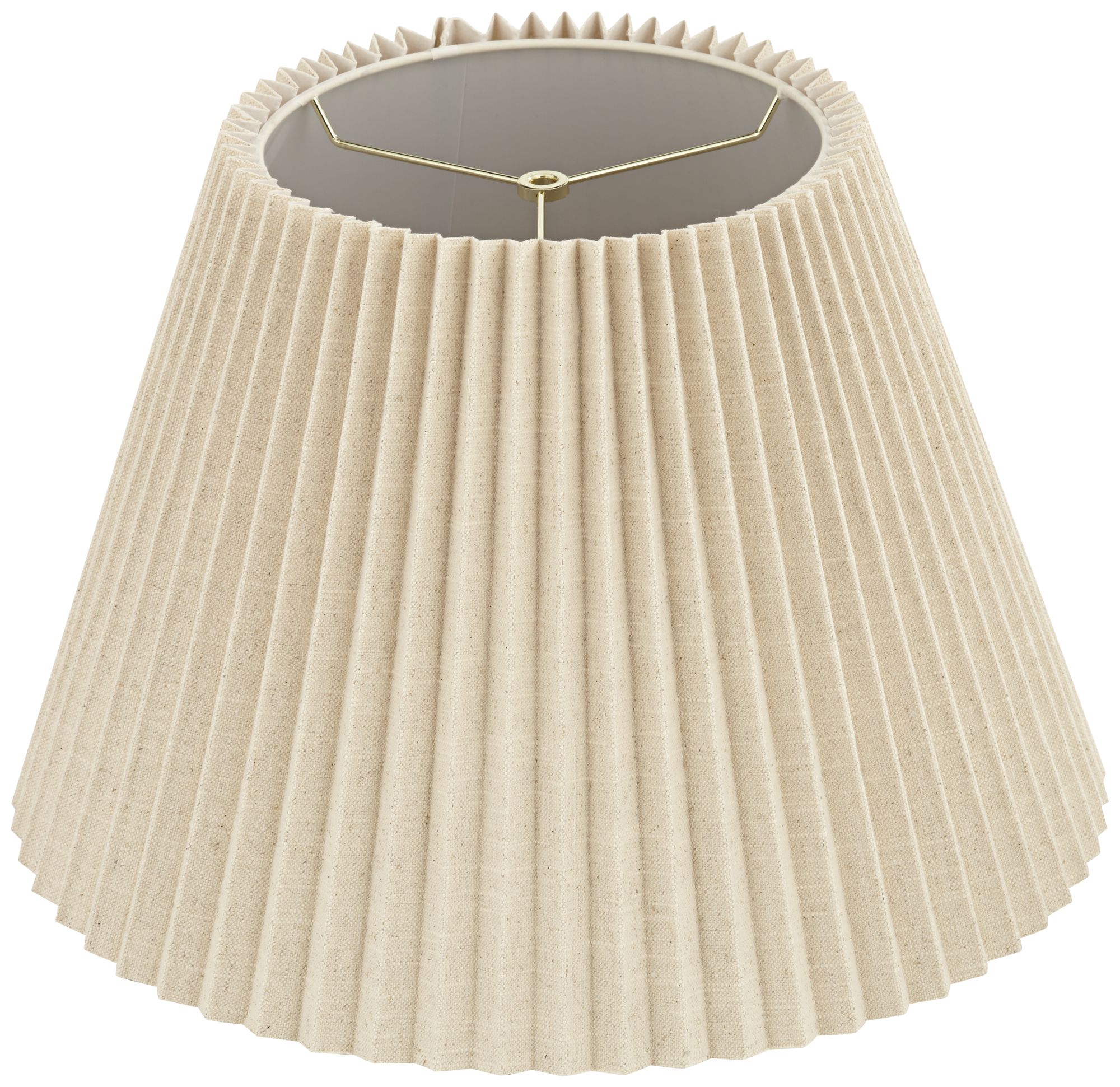 Image 4 Springcrest Isadore Beige Pleated Lamp Shade 10.5x19x12.5 (Spider) more views