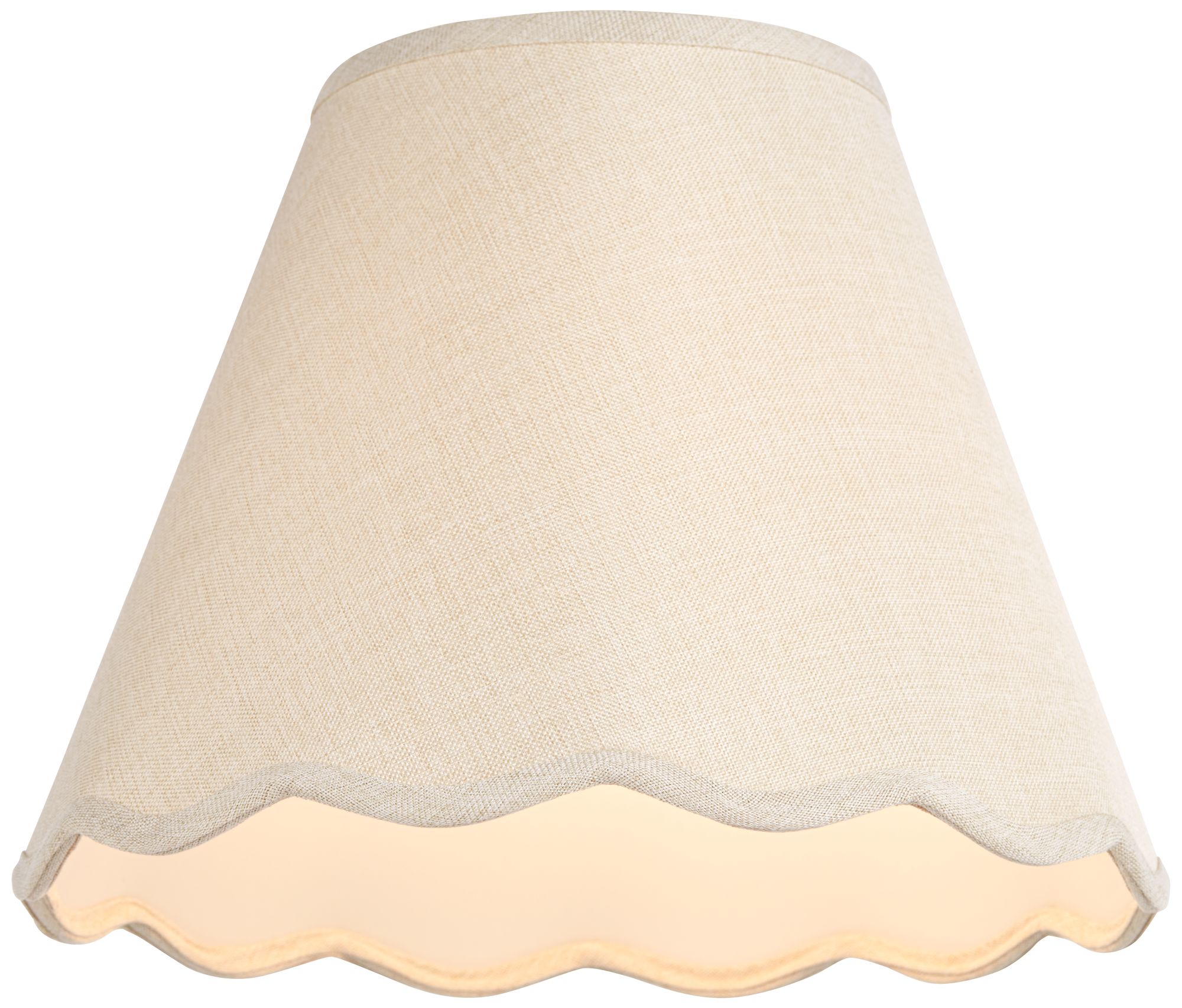 Image 3 Springcrest Ivette Cream Scallop Empire Shade 6x12x9.5x9 (Spider) more views