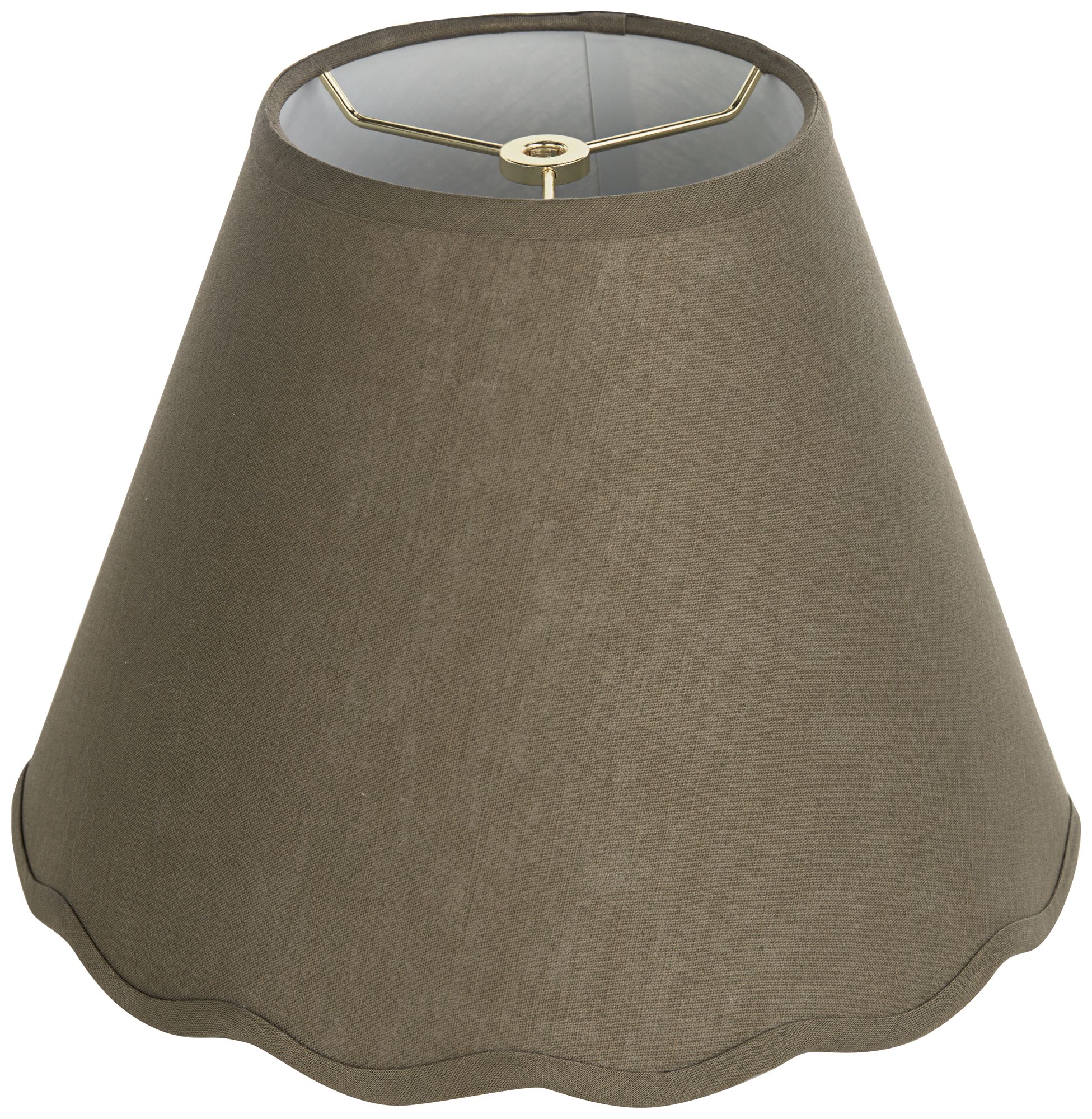 Image 5 Springcrest Ivette Dark Sage Scallop Empire Shade 6x12x9.5x9 (Spider) 2 Set more views