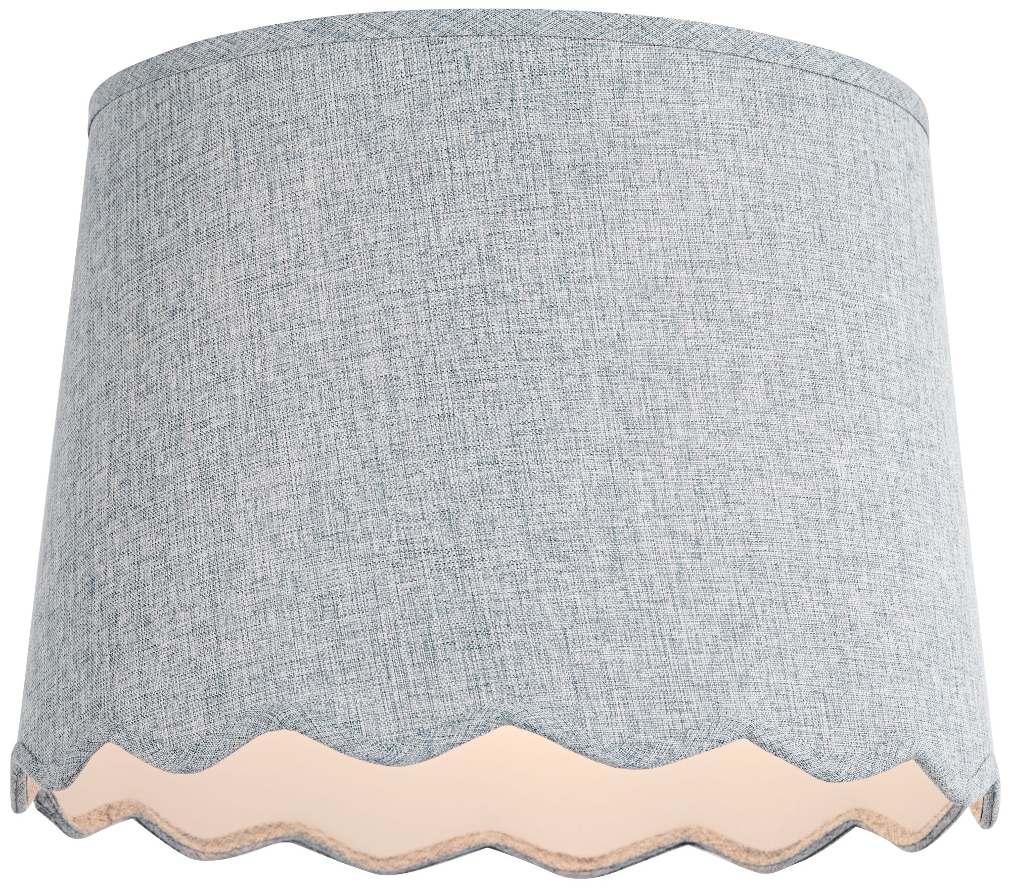 Image 3 Springcrest Ivette Gunsmoke Scallop Drum Shade 13x15x11x11 (Spider) more views