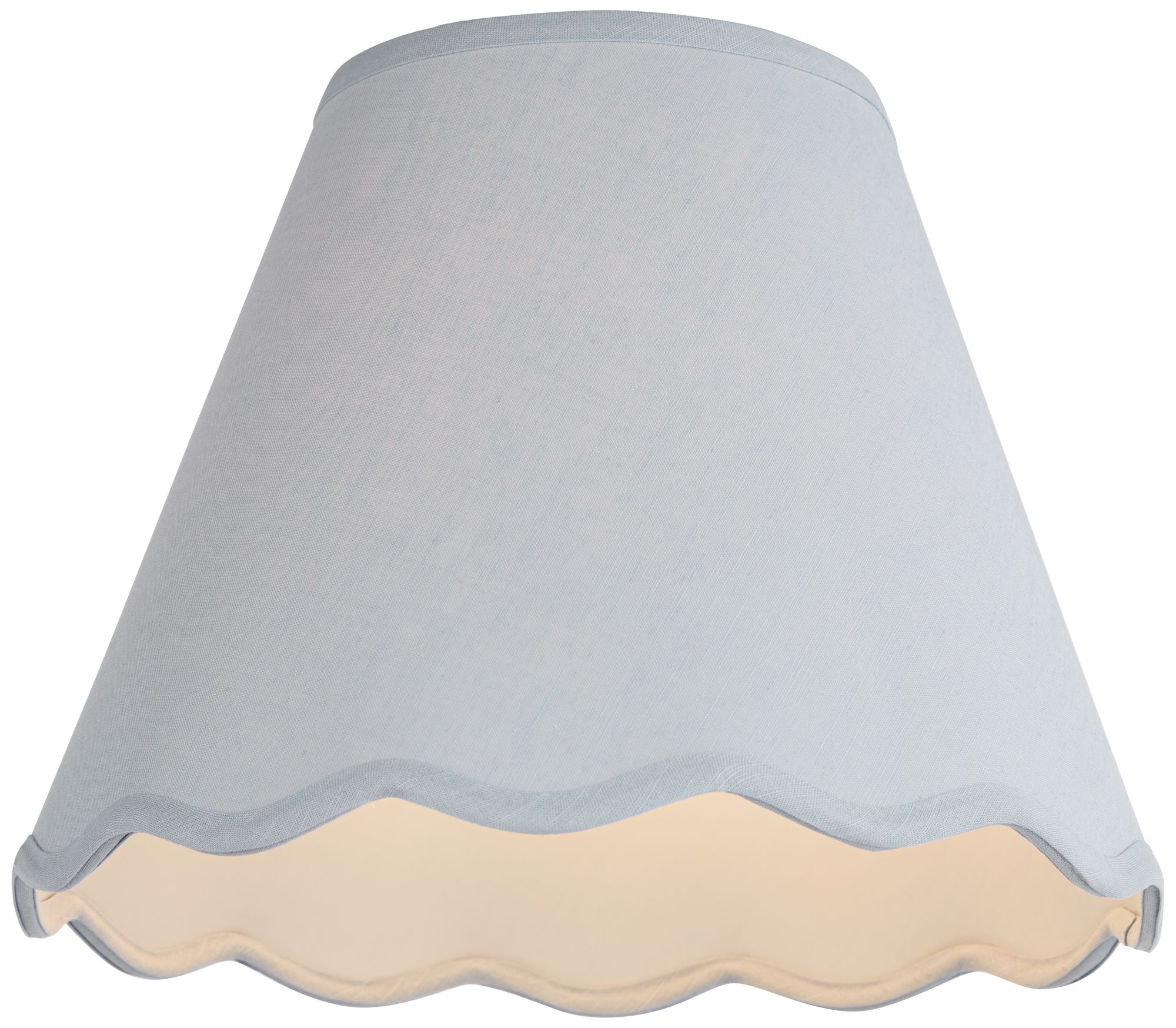 Image 3 Springcrest Ivette Soft Blue Scallop Empire Shade 6x12x9.5x9 (Spider) more views