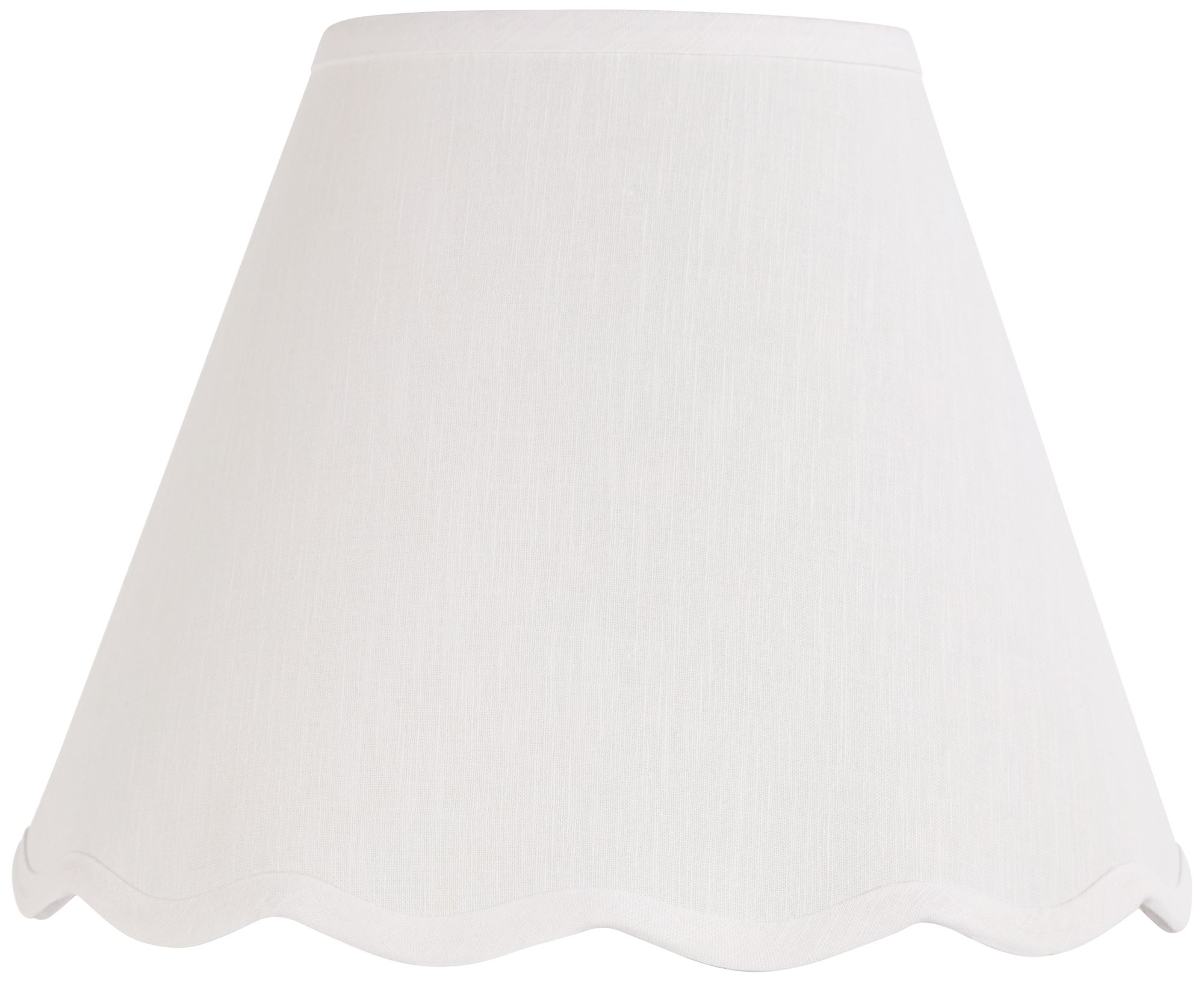 Image 3 Springcrest Ivette White Scallop Empire Shade 6x12x9.5x9 (Spider) Set of 2 more views