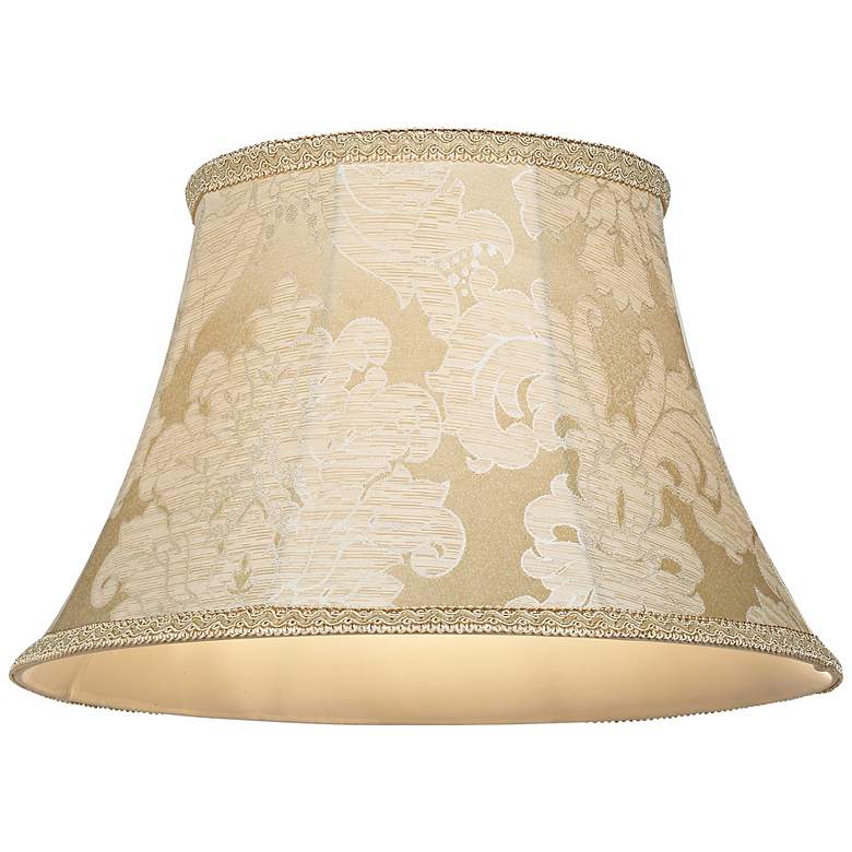 Image 2 Springcrest Ivory Brocade Pattern Bell Lamp Shade 10x17x11 (Spider) more views
