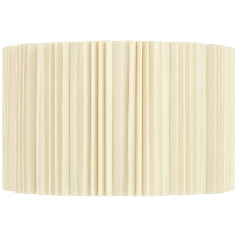 Image 1 Springcrest Ivory Brussels Linen Ruffled Pleats Shade 17x17x10.5 (Spider)