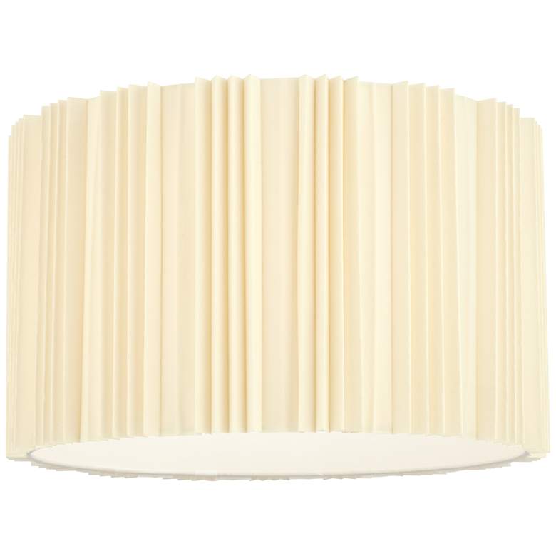 Image 3 Springcrest Ivory Brussels Linen Ruffled Pleats Shade 17x17x10.5 (Spider) more views