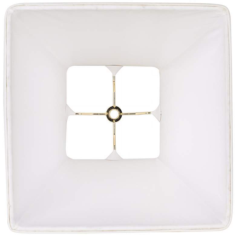 Image 3 Springcrest Ivory Classic Square Shades 5.25x10x9 (Spider) Set of 2 more views
