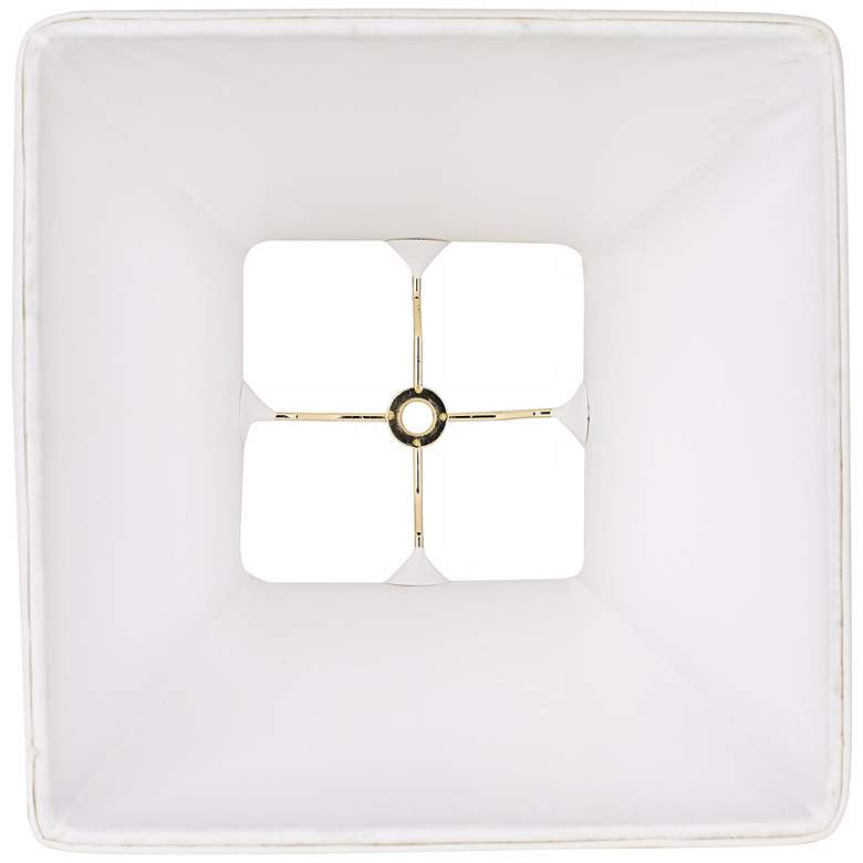 Image 3 Springcrest Ivory Classic Square Shades 5.25x10x9 (Spider) Set of 2 more views
