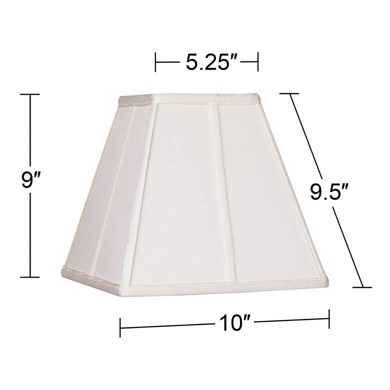 Image 5 Springcrest Ivory Classic Square Shades 5.25x10x9 (Spider) Set of 2 more views