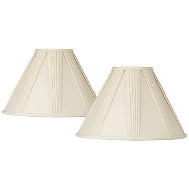 Springcrest Ivory French Drape Lamp Shades 6x17x12 (Spider) Set of 2