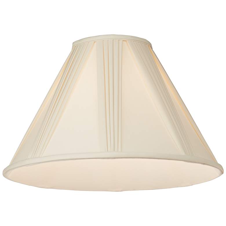 Image 3 Springcrest Ivory French Drape Lamp Shades 6x17x12 (Spider) Set of 2 more views