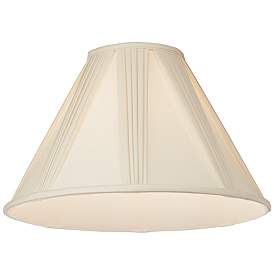 Image3 of Springcrest Ivory French V-Drape Pleated Lamp Shade 6x17x12 (Spider) more views