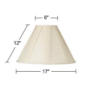 Image5 of Springcrest Ivory French V-Drape Pleated Lamp Shade 6x17x12 (Spider) more views