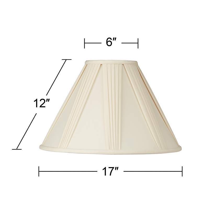 Image 5 Springcrest Ivory French V-Drape Pleated Lamp Shade 6x17x12 (Spider) more views