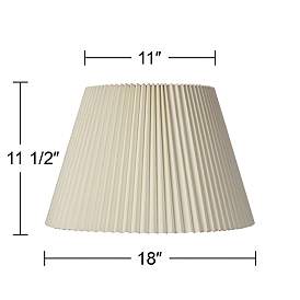 Image5 of Springcrest  Ivory Knife Pleated Shade 11x18x12 (Spider) more views
