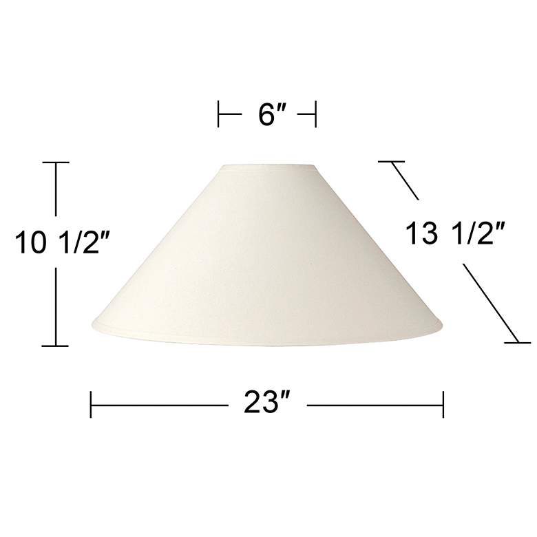 Image 4 Springcrest Ivory Linen Chimney Lamp Shade 6x23x13.5 (Spider) more views