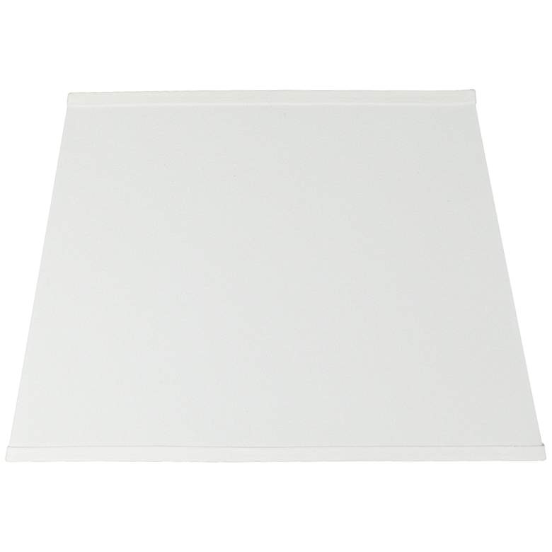 Image 4 Springcrest Ivory Linen Fabric Tapered Rectangular Shade 14x18x12 (Spider) more views
