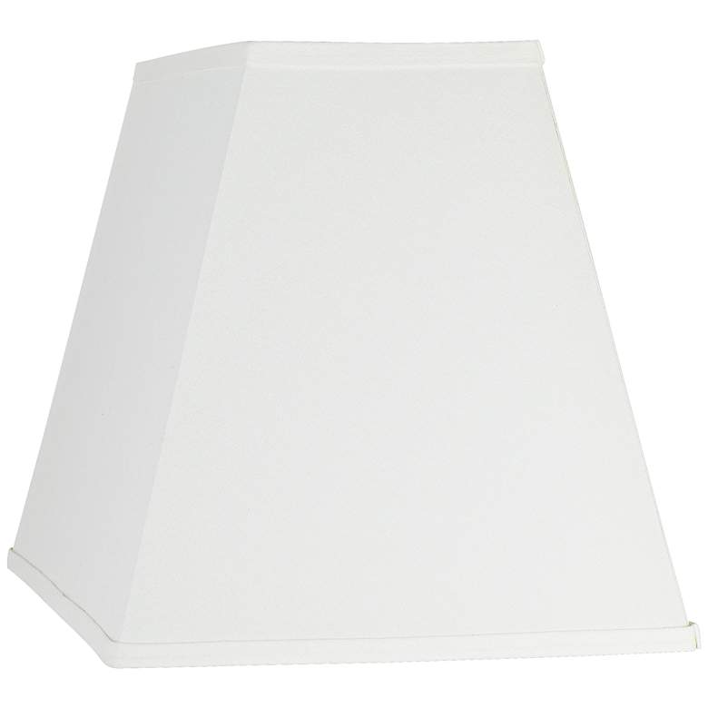 Image 5 Springcrest Ivory Linen Fabric Tapered Rectangular Shade 14x18x12 (Spider) more views