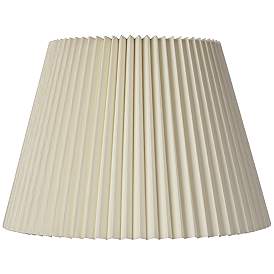 Image1 of Springcrest Ivory Linen Knife Pleat Lamp Shade 9x14.5x10 (Spider)