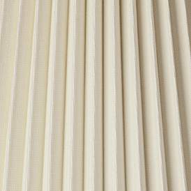 Image2 of Springcrest Ivory Linen Knife Pleat Lamp Shade 9x14.5x10 (Spider) more views