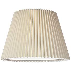 Image3 of Springcrest Ivory Linen Knife Pleat Lamp Shade 9x14.5x10 (Spider) more views