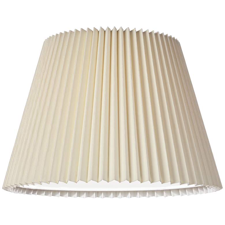 Image 3 Springcrest Ivory Linen Knife Pleat Lamp Shade 9x14.5x10 (Spider) more views