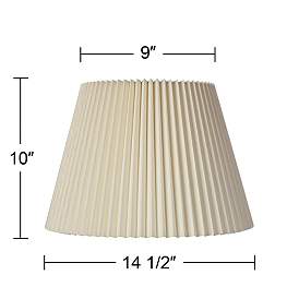 Image5 of Springcrest Ivory Linen Knife Pleat Lamp Shade 9x14.5x10 (Spider) more views