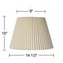 Springcrest Ivory Linen Knife Pleat Lamp Shade 9x14.5x10 (Spider)