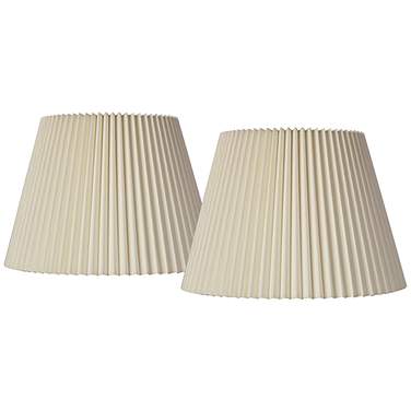 Springcrest Ivory Linen Knife Pleat Set of 2 Shades 9x14.5x10 (Spider)