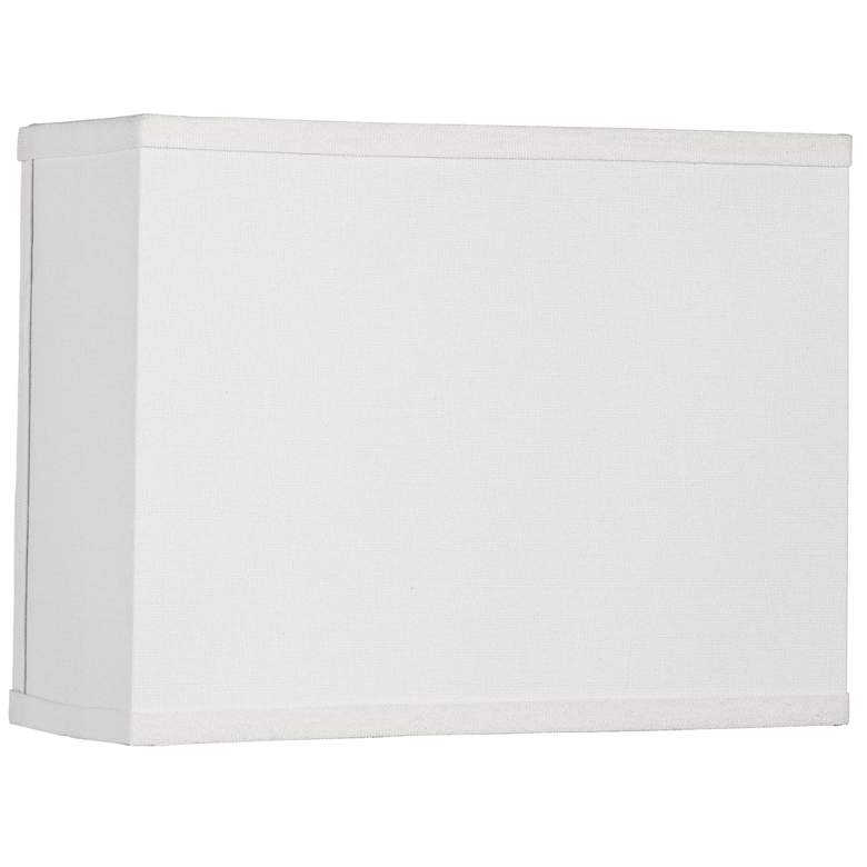 Image 1 Springcrest Ivory Linen Rectangular Half Shade 11x11x9x9 (Spider)