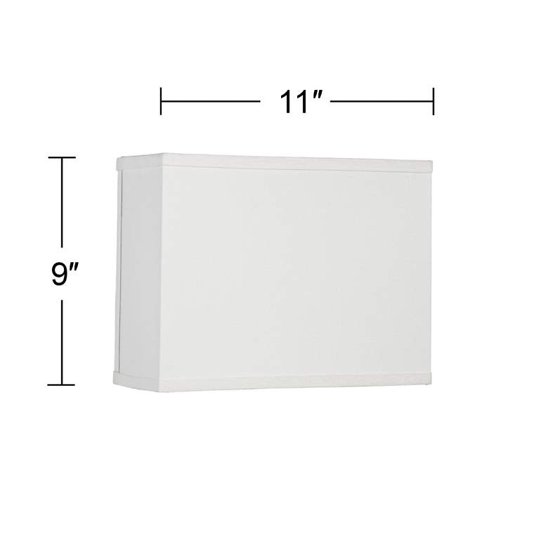 Image 2 Springcrest Ivory Linen Rectangular Half Shade 11x11x9x9 (Spider) more views