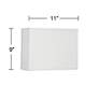 2_Springcrest Ivory Linen Rectangular Half Shade 11x11x9x9 (Spider) more views