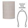 6_Springcrest Ivory Linen Set of 2 Cylinder Lamp Shades 8x8x11 (Spider) more views