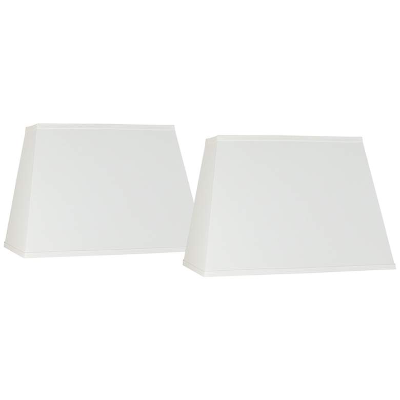 Image 1 Springcrest Ivory Linen Set of 2 Rectangular Shades 14x18x12 (Spider)