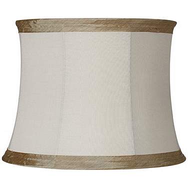 Springcrest Ivory Linen with Taupe Trim Lamp Shade 14x16x12 (Spider)