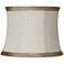 Springcrest Ivory Linen with Taupe Trim Lamp Shade 14x16x12 (Spider)