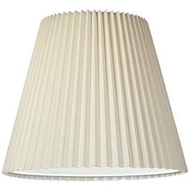 Image3 of Springcrest Ivory Pleated Lamp Shade 10x17x14.75 (Spider) more views