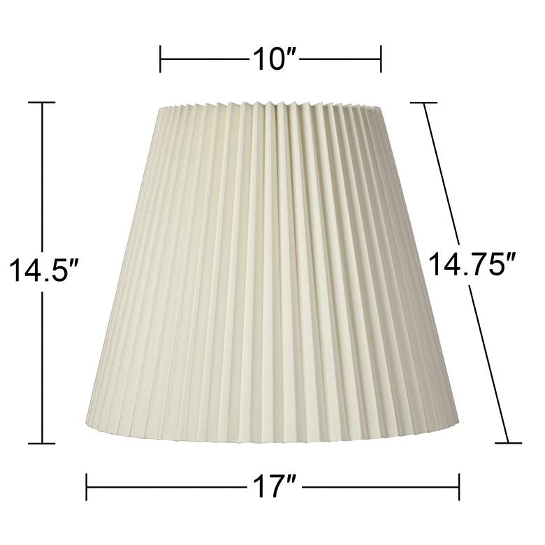 Image 5 Springcrest Ivory Pleated Lamp Shade 10x17x14.75 (Spider) more views