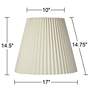 Springcrest Ivory Pleated Lamp Shade 10x17x14.75 (Spider)