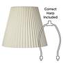 Springcrest Ivory Pleated Lamp Shade 10x17x14.75 (Spider)