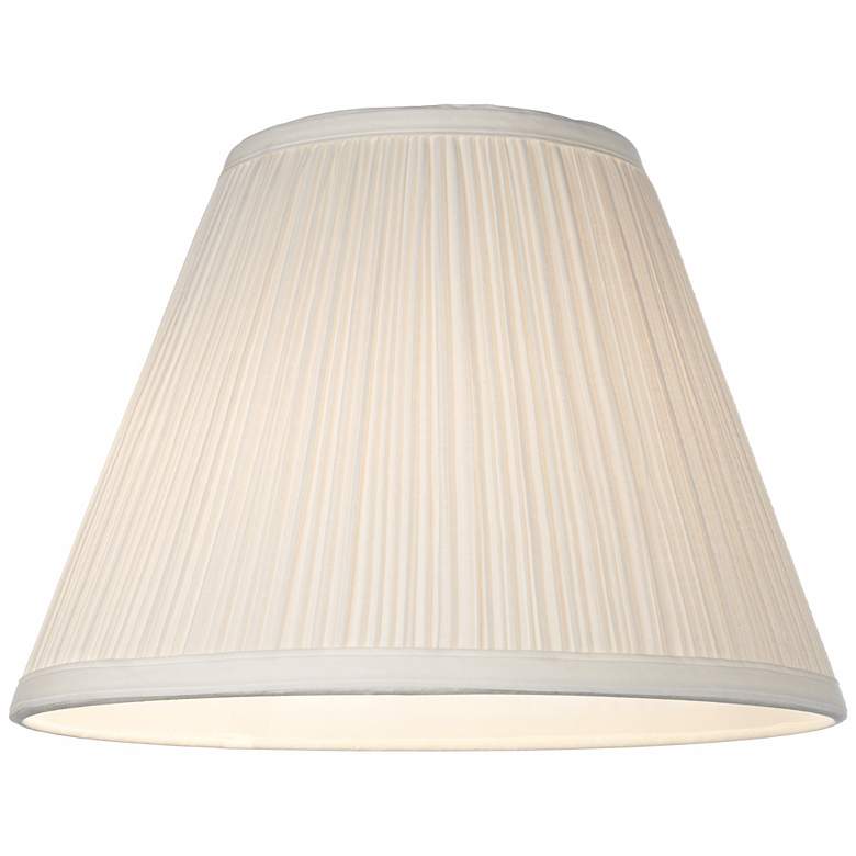 Image 2 Springcrest Ivory Pleated Lamp Shade 6x12x9 (Spider) more views