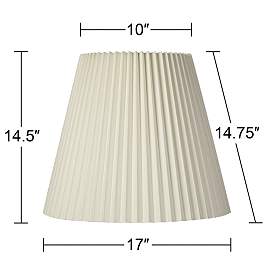 Image5 of Springcrest Ivory Pleated Lamp Shades 10x17x14.75 (Spider) Set of 2 more views