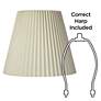 Springcrest Ivory Pleated Lamp Shades 10x17x14.75 (Spider) Set of 2