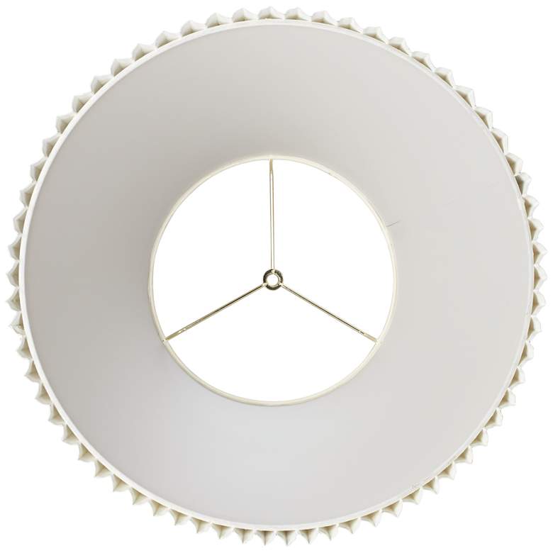 Image 4 Springcrest Ivory Set of 2 Pleat Empire Lamp Shades 11x19x14.5 (Spider) more views