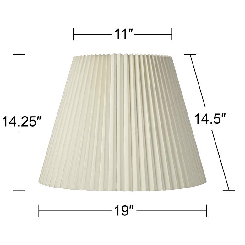 Image 5 Springcrest Ivory White Pleated Lamp Shade 11x19x14.5 (Spider) more views